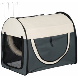 PawHut Dog Box Skládací Pet Carrier Pet batoh s polštářem Cestovní taška Pet Carrier Voděodolná Oxford tkanina 81 x 56 x 66 cm