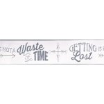 Vinylové bordury na zeď L73809, rozměr 13,25 cm x 5 m, Waste of Time - bílý, Ugépa – Zboží Dáma