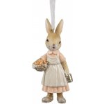 Béžová závěsná dekorace králíček s košíčkem mrkviček 6*3*12 cm – Hledejceny.cz