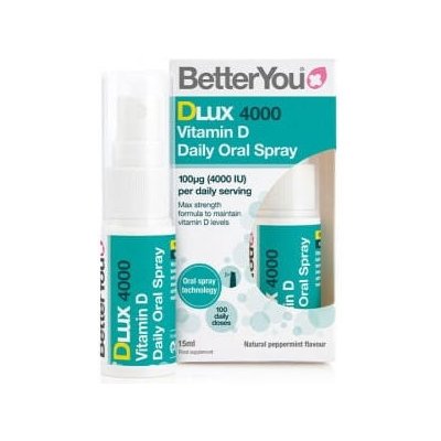 BetterYou DLux 4000 IU Vitamín D3 v spreji 15 ml