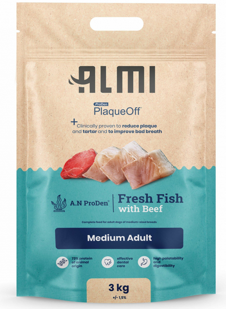 Almi Medium Adult Granule s mořskou řasou 3 kg