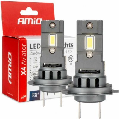 CAN-BUS LED žárovky H7 AMIO LED X4 Aviator Series, 6500K | 4000 LM, 2 ks – Hledejceny.cz