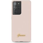 GUESS 39297 GUESS Silikonový obal Samsung Galaxy S21 Ultra 5G růžový – Zboží Mobilmania