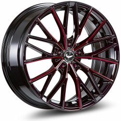 Barracuda Project THREE 8,5x19 5x112 ET43 gloss black flash red