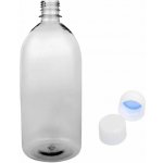 Tera Plastová lahvička čirá s bílým víčkem 1 l – Zboží Dáma