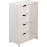 Miadomodo Úložná skříňka se 4 šuplíky, 55 x 30 x 82 cm, bílá – Zboží Dáma