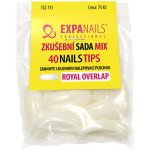 Expa-nails Nehtové tipy Royal Overlap zahnuté zkušební sada 40 ks – Zboží Dáma