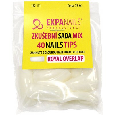 Expa-nails Nehtové tipy Royal Overlap zahnuté zkušební sada 40 ks – Zboží Dáma