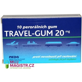 TRAVEL GUM POR 20MG GUM MND 10