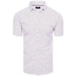 Dstreet pánská košile s krátkým rukáve bílá KX1016