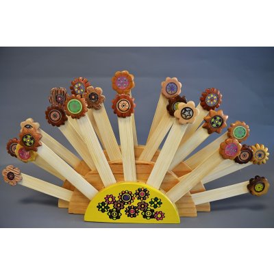 Záložka do knihy "FLOWERS"+stoj.15cm/12d – Hledejceny.cz