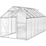 TecTake 402479 Polykarbonátový bez základny 375 x 185 x 195 cm hliník – Zboží Dáma