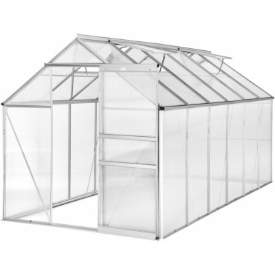 TecTake 402479 Polykarbonátový bez základny 375 x 185 x 195 cm hliník – Zboží Mobilmania