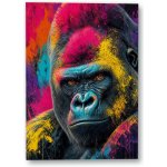 Plakát – Barevný portrét gorily 21 × 30 cm Bez rámu Ano Bez rámu – Hledejceny.cz