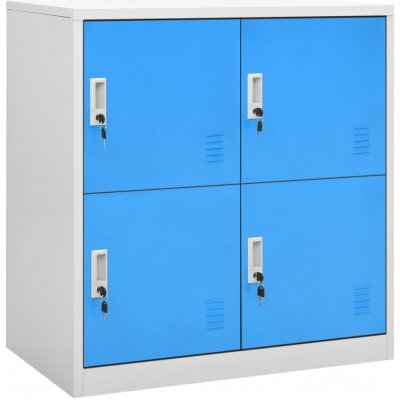 Omaxi Uzamykatelná skříň světle šedá a modrá 90 x 45 x 92,5 cm ocel 566428 – Zboží Dáma