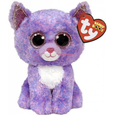 TY Beanie Boos Cassidy fialová kočka 36248 15 cm