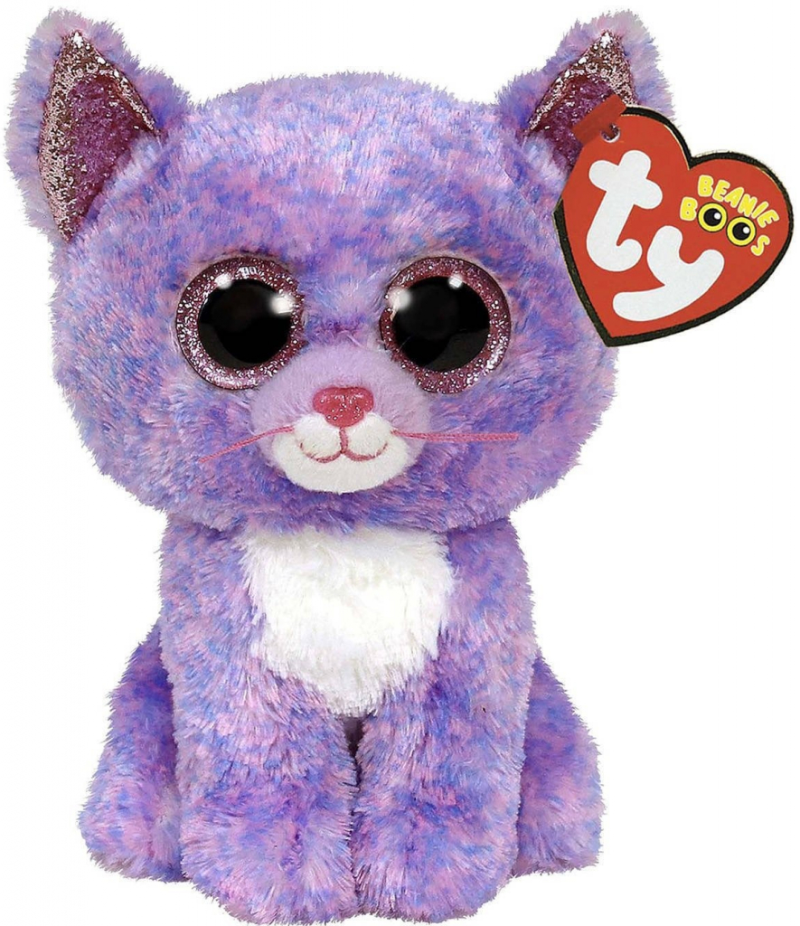 TY Beanie Boos Cassidy fialová kočka 36248 15 cm