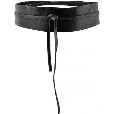 Pieces dámský kožený opasek PCVIBS LEATHER TIE WAIST belt NOOS Black – Zbozi.Blesk.cz