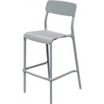 Zahradní barová židle Ferne plastová šedá 107,5 x 54,5 x 37 cm FRIK5511-423U – Hledejceny.cz