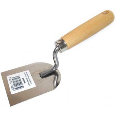 Nerezová lžíce štukatérská 60x100mm - dřevěná rukojeť – Zboží Mobilmania