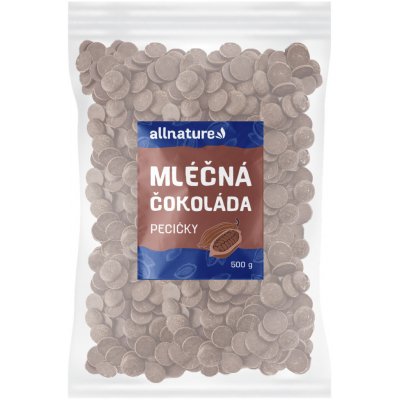 Allnature Mléčná čokoláda pecičky 500 g – Zboží Dáma