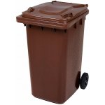 Těsmat popelnice BIO, na bioodpad hran. 120l PVC-hnědá – Sleviste.cz