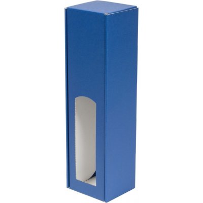 Dárková krabice na víno 85x350x85 mm, 1 x 0,75 l, modrá – Zboží Dáma