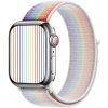 Řemínek k chytrým hodinkám Crested Pride bíloduhový provlékací řemínek na suchý zip pro Apple Watch 38, 40 a 41 mm YACZ-2070