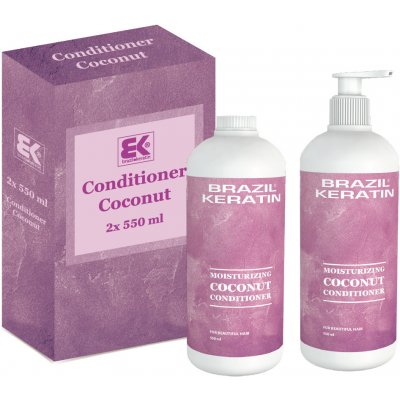 Brazil Keratin Moisturizing Coconut Conditioner 2 x 550 ml dárková sada – Zboží Mobilmania