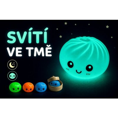 Svítící antistresový knedlíček Squishy Bun Glow in the Dark Edition – Zboží Dáma