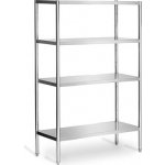 Nerezový regál s plnými policemi (šířka 500 mm) délka 1200 mm – Sleviste.cz