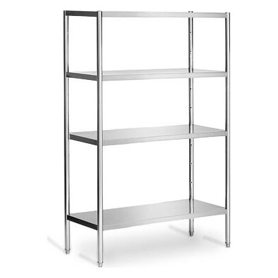 Nerezový regál s plnými policemi (šířka 500 mm) délka 1200 mm – Sleviste.cz