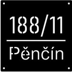 Popisné číslo domu s vlastním textem 20x20cm - Plastová deska (antracit RAL 7016) – Zboží Mobilmania