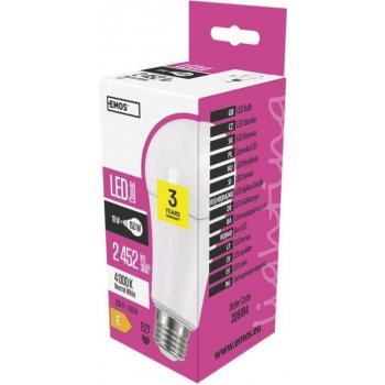 Emos LED žárovka Classic A67 19W E27 neutrální bílá