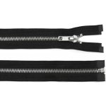 Kovový zip no.5 rozepínací 80cm černý (stříbrné zoubky) RVMS6 – Hledejceny.cz