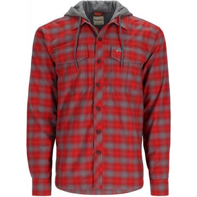 Simms Coldweather Hoody Auburn red MC Plaid – Zboží Mobilmania