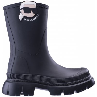 Karl Lagerfeld TREKKA RAIN NFT MID LEG BOOT KL43567-V00 Černá – Zbozi.Blesk.cz