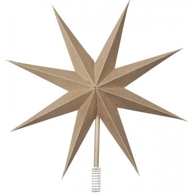 Broste Papírová hvězda TOP STAR 30 cm hnědá – Zboží Mobilmania
