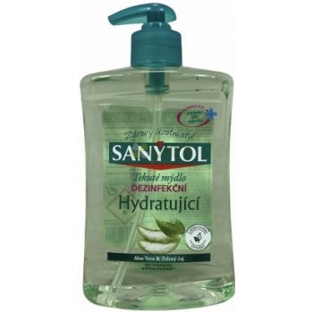 Sanytol Zelený čaj & Aloe Vera dezinfekční hydratující mýdlo na ruce náhradní náplň 500 ml