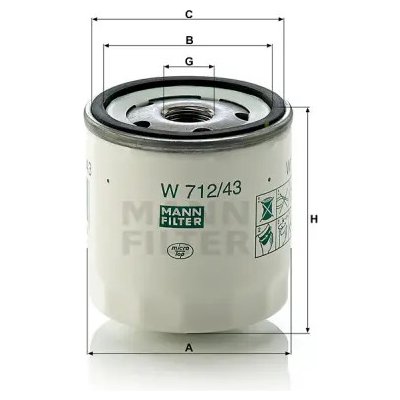 MANN FILTER Olejový filtr W 712/43 – Hledejceny.cz