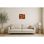 Obraz na plátně – Ohnivý pták nad plameny 50 × 40 cm – Hledejceny.cz