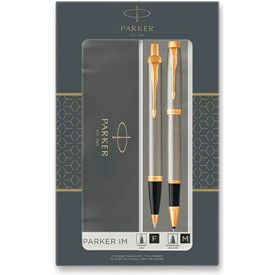 Parker Royal I.M. Brushed Metal GT 1501/2573217 sada keramického a kuličkového pera – Zboží Živě