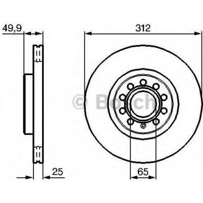 BOSCH Brzdový kotouč - 312 mm BO 0986479058 | Zboží Auto