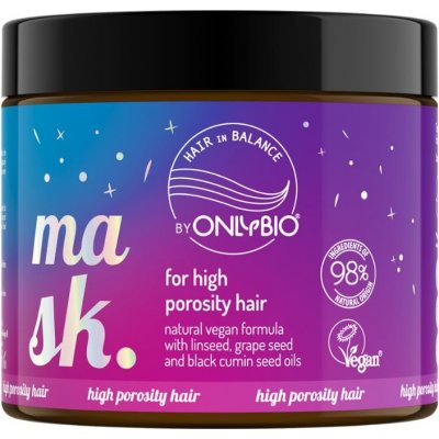 OnlyBio maska pro vlasy s vysokou pórovitostí 400 ml – Zboží Dáma