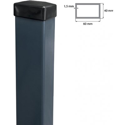 EKOfence plotový sloupek 60x40mm ZnPVC 1800mm antracit – Sleviste.cz