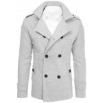 Pánský dvouřadý elegantní kabát Marco cx0421 světle šedá – Zboží Mobilmania