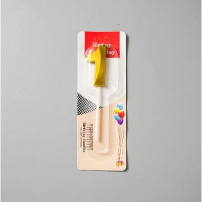 Dortisimo Svíčka zlatá číslo 1 – Zboží Dáma Dortisimo Svíčka zlatá číslo 1 – Zboží Dáma