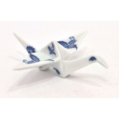 Český porcelán Origami - letící jeřáb závěsný - cibulák 20161 – Sleviste.cz