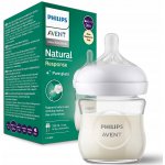 Avent Philips láhev Natural Response skleněná transparentní 120 ml – Sleviste.cz