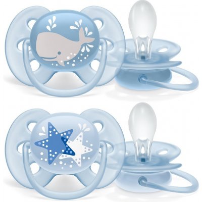 Philips Avent šidítko Ultrasoft Deco pro kluky modrá 2 ks – Zboží Mobilmania